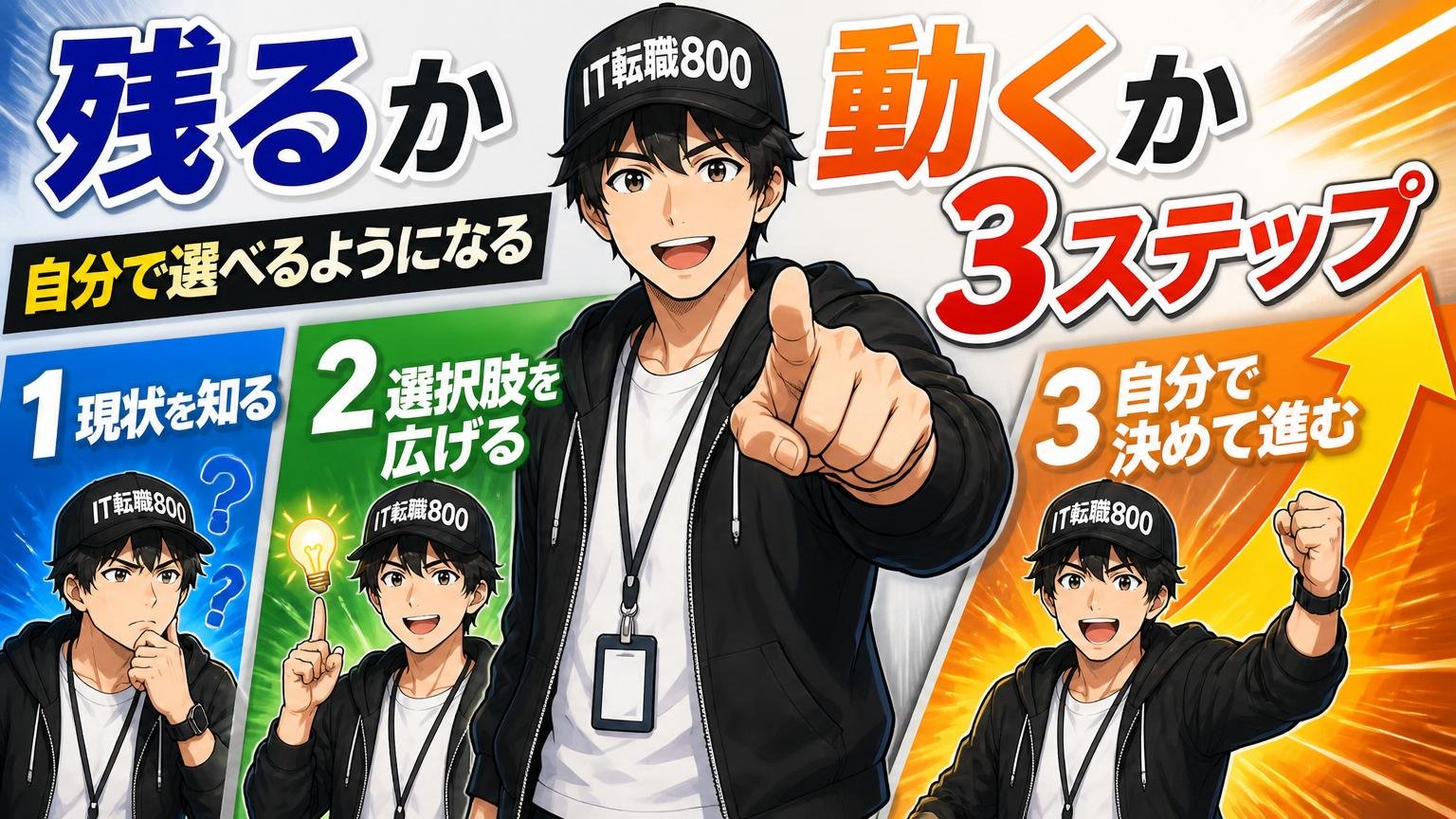 残るか動くかを「自分で選べる」ようになる3ステップ