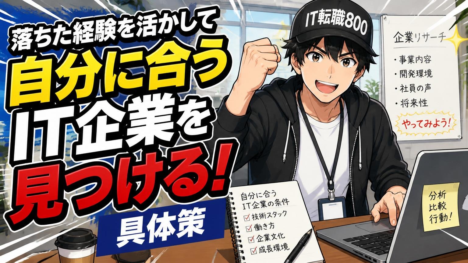 落ちた経験を活かして、自分に合うIT企業を見つけるための具体策