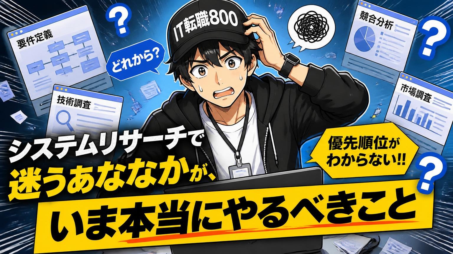 システムリサーチで迷うあなたが、いま本当にやるべきこと