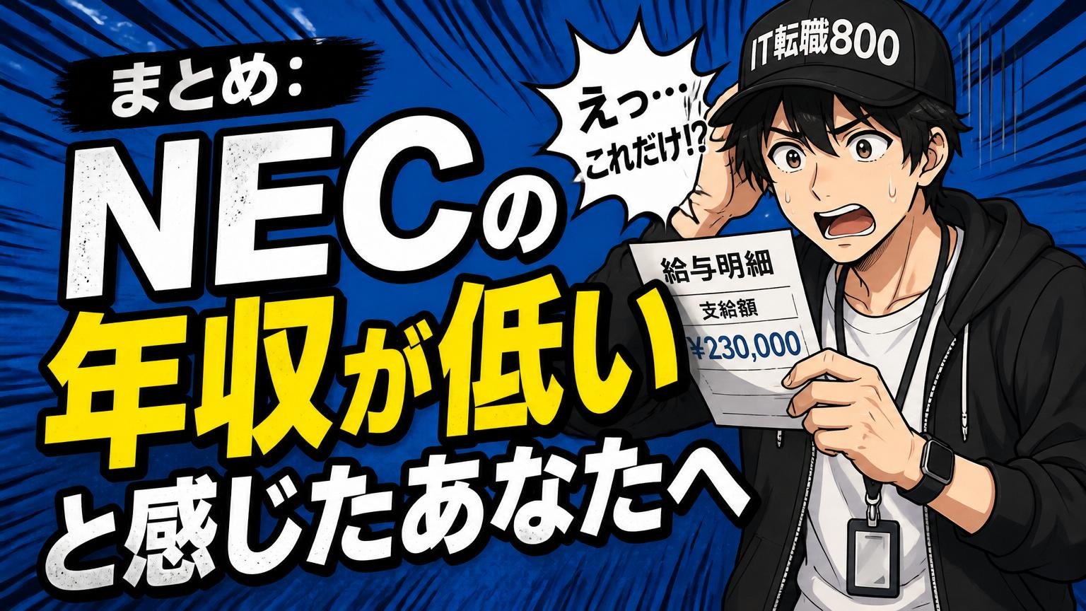 まとめ:NECの年収が低いと感じたあなたへ