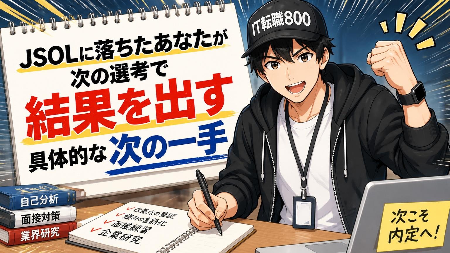 JSOLに落ちたあなたが、次の選考で結果を出すための具体的な次の一手