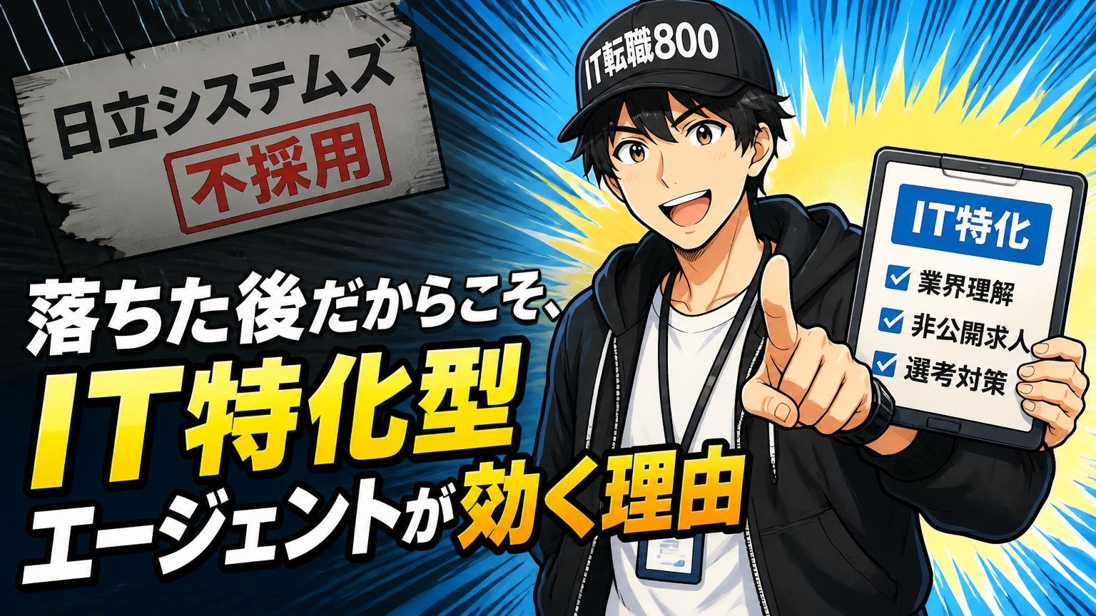 日立システムズに落ちた後だからこそ、IT特化型エージェントが効く理由