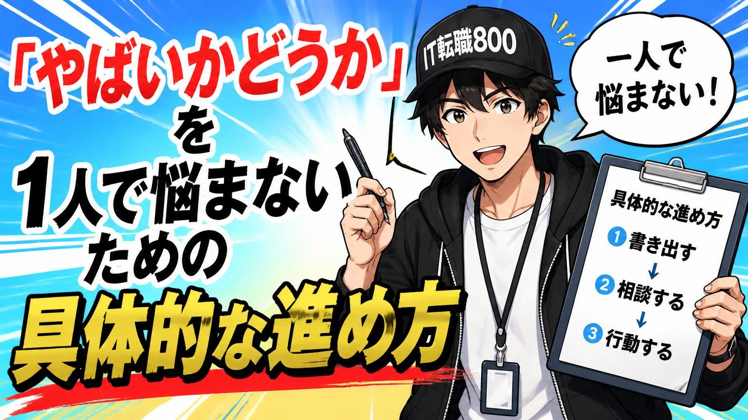 「やばいかどうか」を1人で悩まないための具体的な進め方