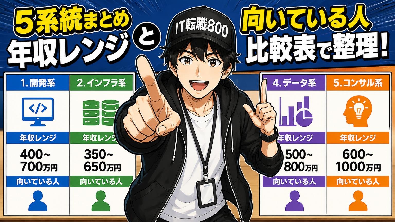 5系統まとめ：年収レンジと向いている人を比較表で整理