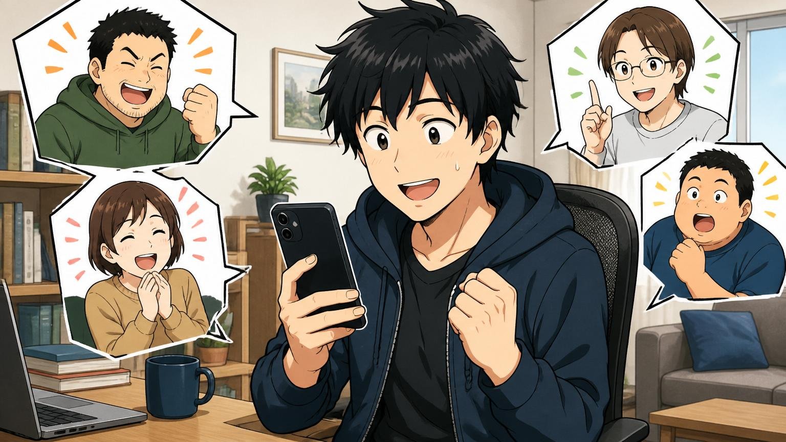 自分だけじゃないと確認したい 自宅で1人スマホを見るITエンジニア 表情に安堵が混じる
