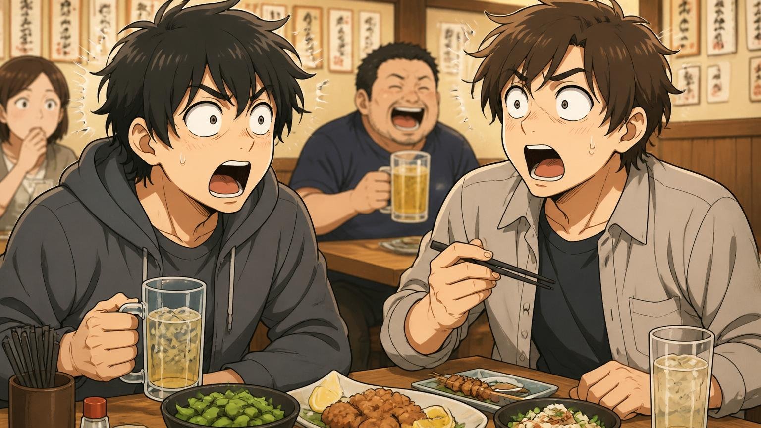 居酒屋で同年代のWeb系エンジニアの友人と年収の話をして言葉を失うゲーム開発エンジニア2人