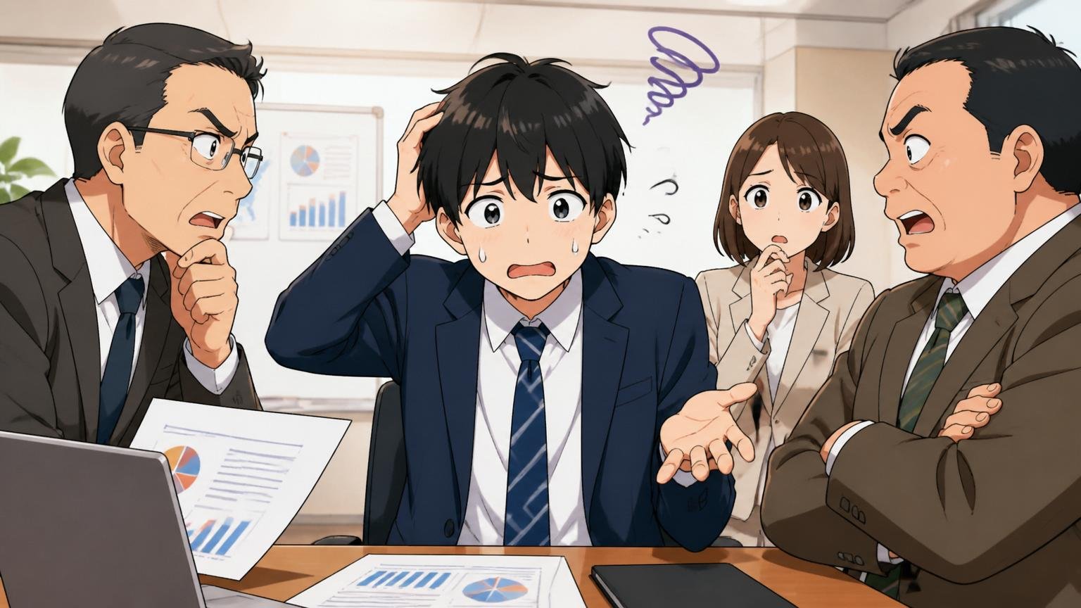 KDDIの事業構造やカルチャーへの理解が浅い、企業の会議室で事業について質問されて返答に詰まる応募者