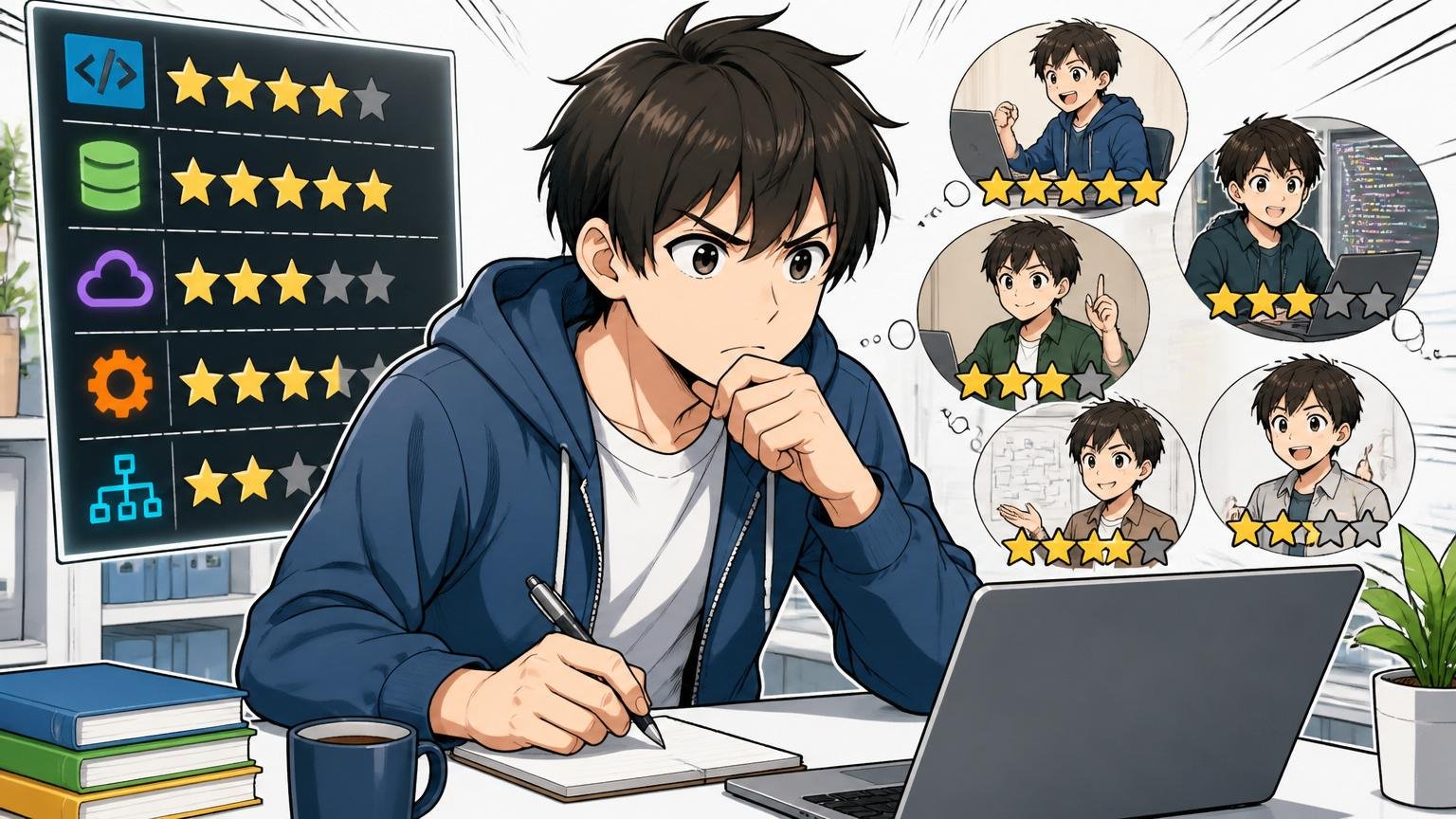 求められる技術スタックと自分の経験を照らし合わせて確認するエンジニア