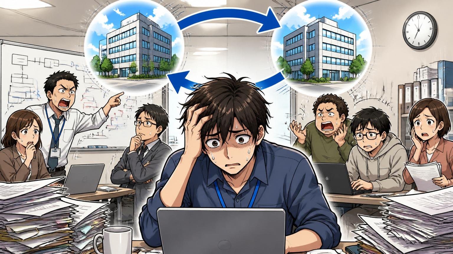 CLINKSを変えてもSESに留まる限り解決しない問題を解説。SIerの開発現場で他SES企業へ転職した後にも同じ問題で悩む30代エンジニアの姿