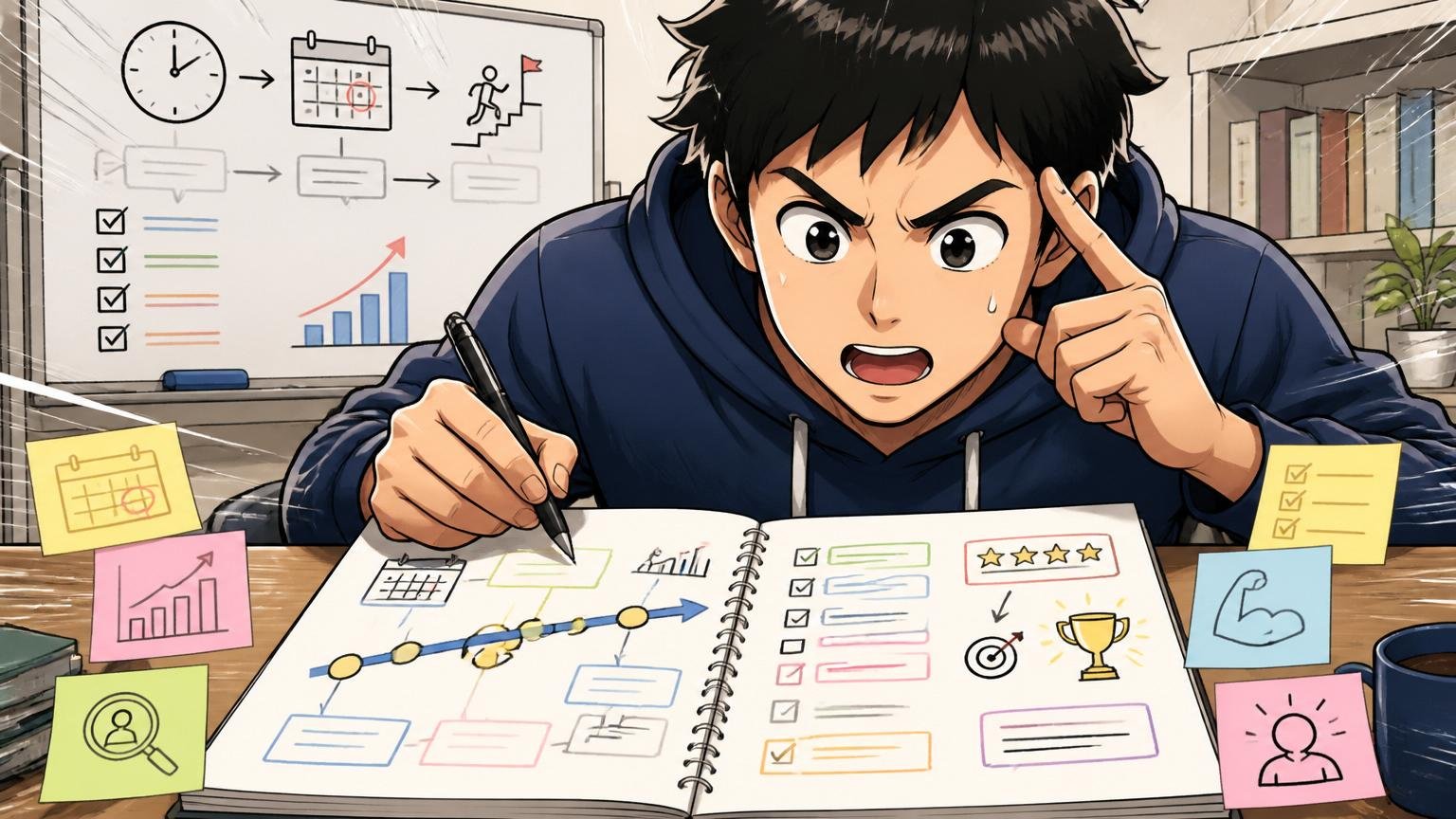 再応募のタイミングと準備すべき条件を整理するエンジニアのノート