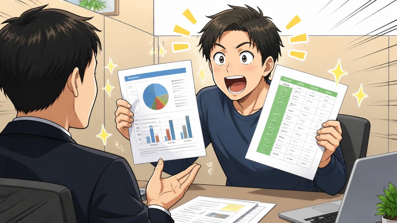 無料相談で内部事情と他社比較を手に入れる 面談ブースでアドバイザーに相談する男性1人
