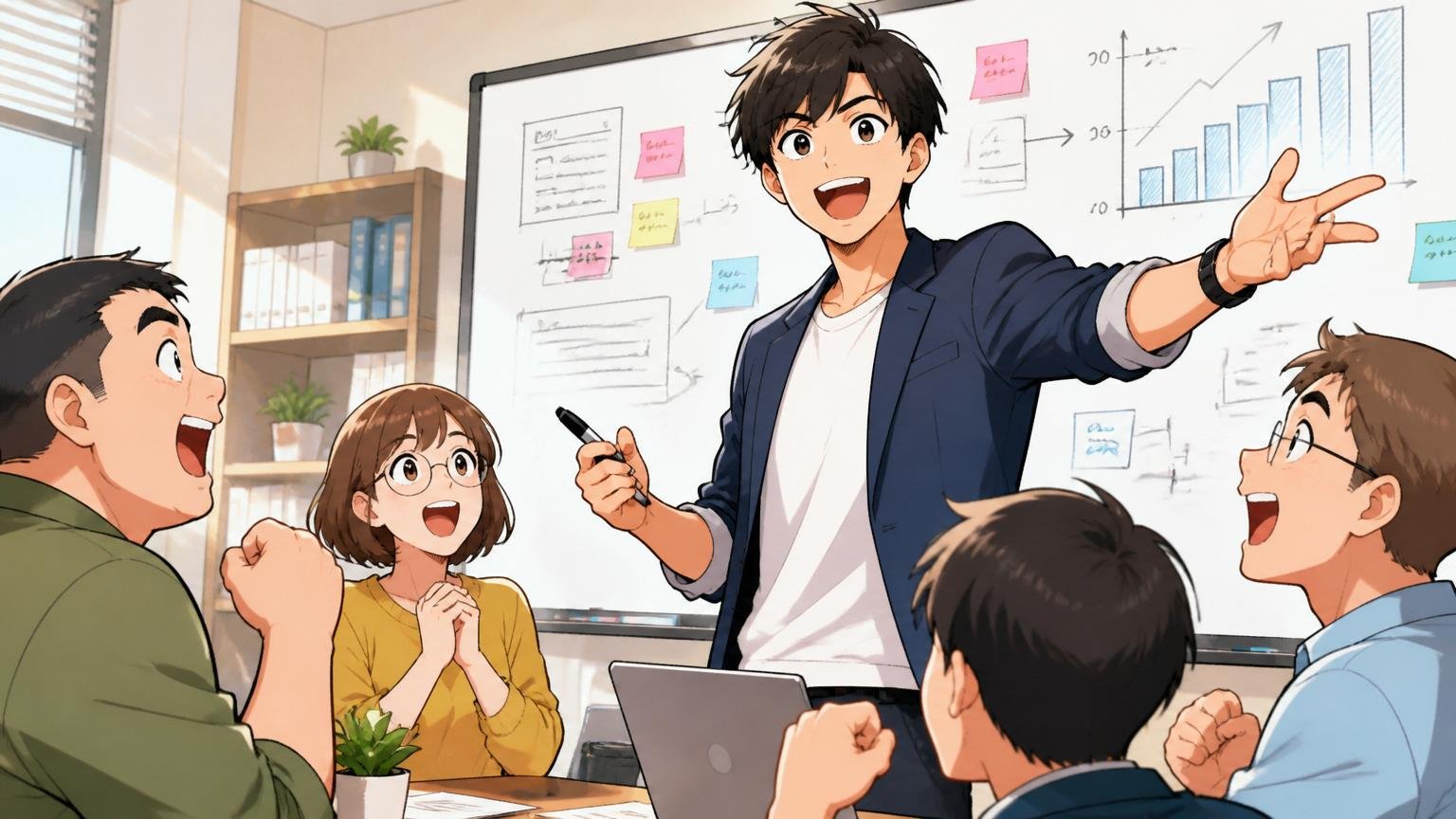 若手に裁量を任せる文化、Web系スタートアップで新規事業を任され生き生きとプレゼンする20代社員