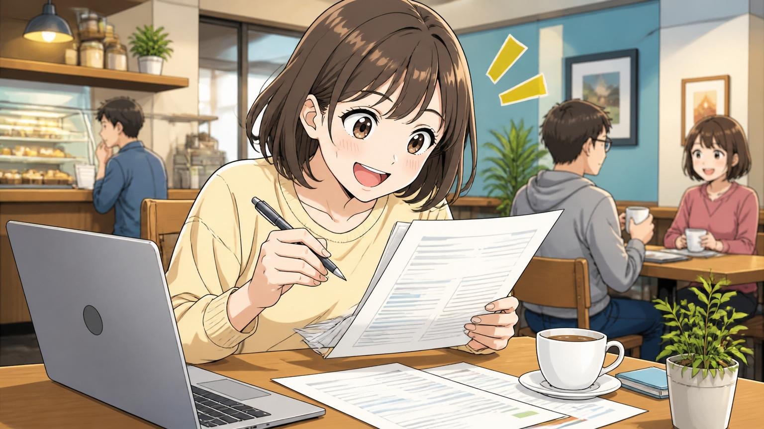 ステップ2職務経歴書を解決したことで棚卸しする。カフェで20代女性エンジニアが職務経歴書を書き直す