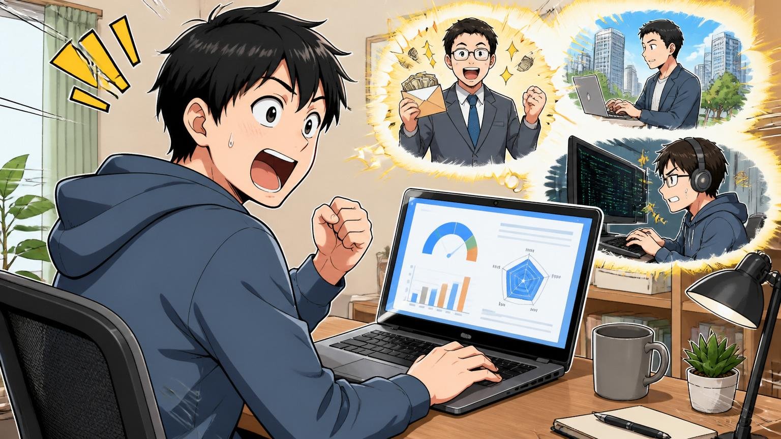 会社を辞めずに無料で市場価値だけ知る方法。自宅PCで年収診断を試す30代男性エンジニア